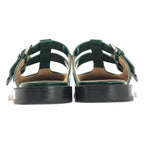 Loewe Campo Mary Jane Mule Sandals 39 Green — view 3