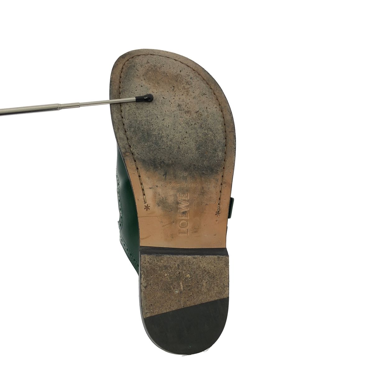Loewe Campo Mary Jane Mule Sandals 39 Green — view 8