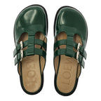 Loewe Campo Mary Jane Mule Sandals 39 Green — view 4