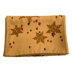 Hermes Snowflake Angora Silk Shawl Muffler Brown Scarf — view 3
