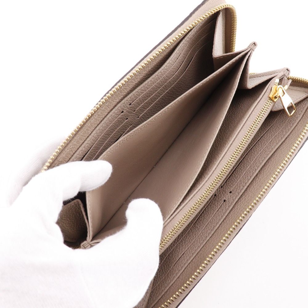 Louis Vuitton Zippy Wallet Monogram Empreinte Tourterelle Gray — view 7