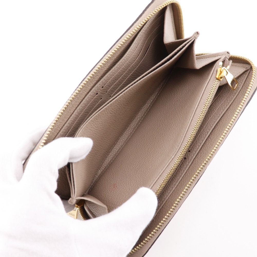 Louis Vuitton Zippy Wallet Monogram Empreinte Tourterelle Gray — view 8