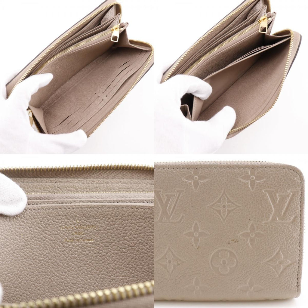 Louis Vuitton Zippy Wallet Monogram Empreinte Tourterelle Gray — view 9