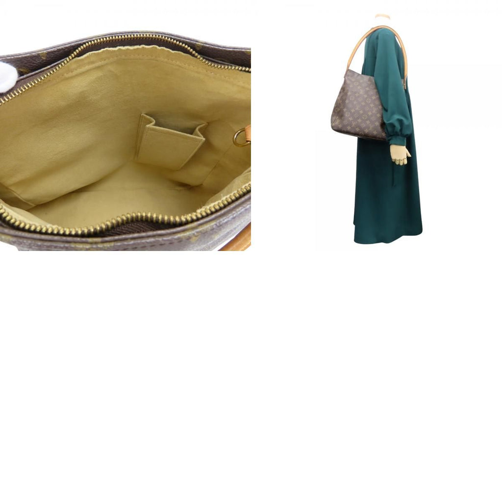 Louis Vuitton Shoulder Bag Looping GM Monogram Leather Brown — view 9