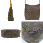 Louis Vuitton Shoulder Bag Looping GM Monogram Leather Brown — view 3