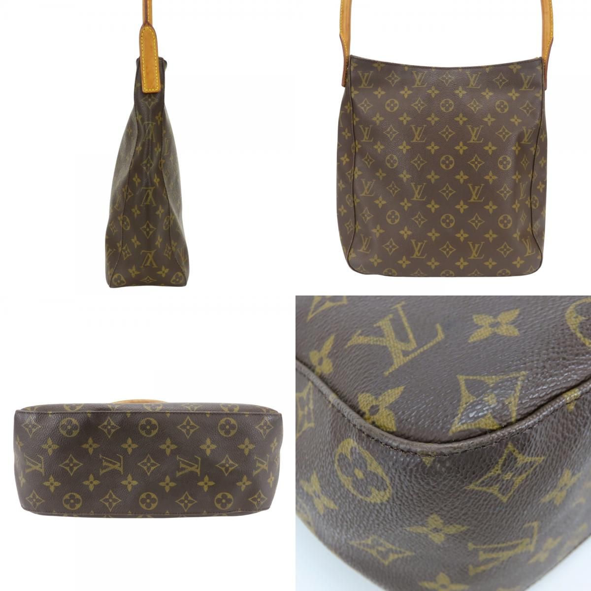 Louis Vuitton Shoulder Bag Looping GM Monogram Leather Brown — view 3