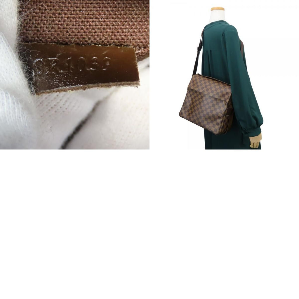 Louis Vuitton Shoulder Bag Naviglio Damier Ebene Brown Casual — view 9