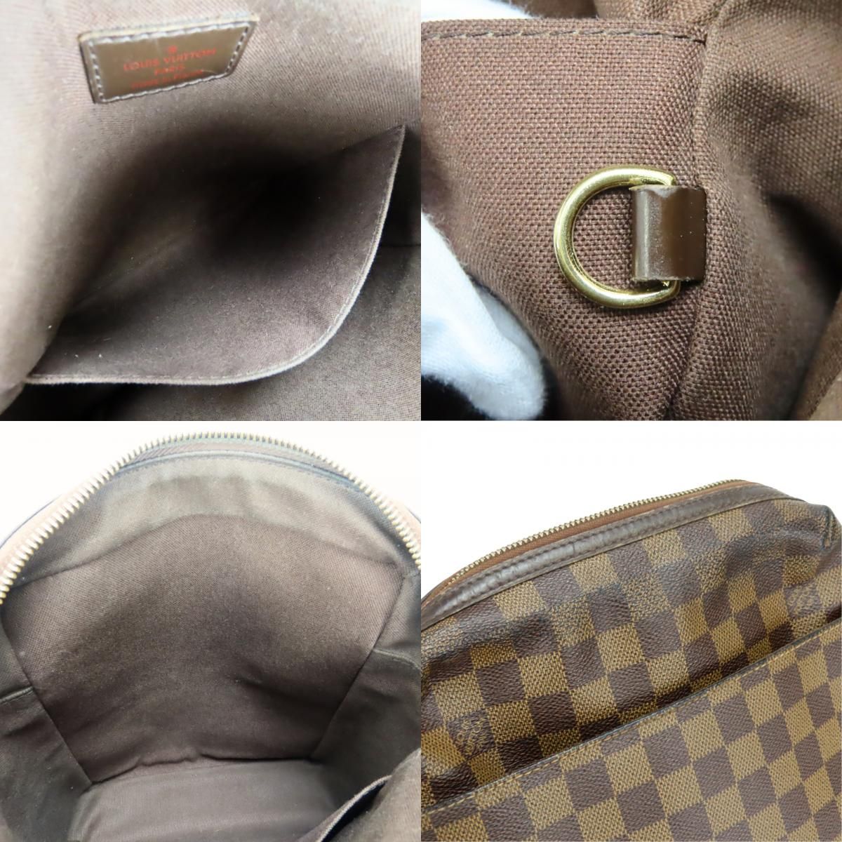 Louis Vuitton Shoulder Bag Trotteur Boble Damier Leather Ebene Brown — view 8