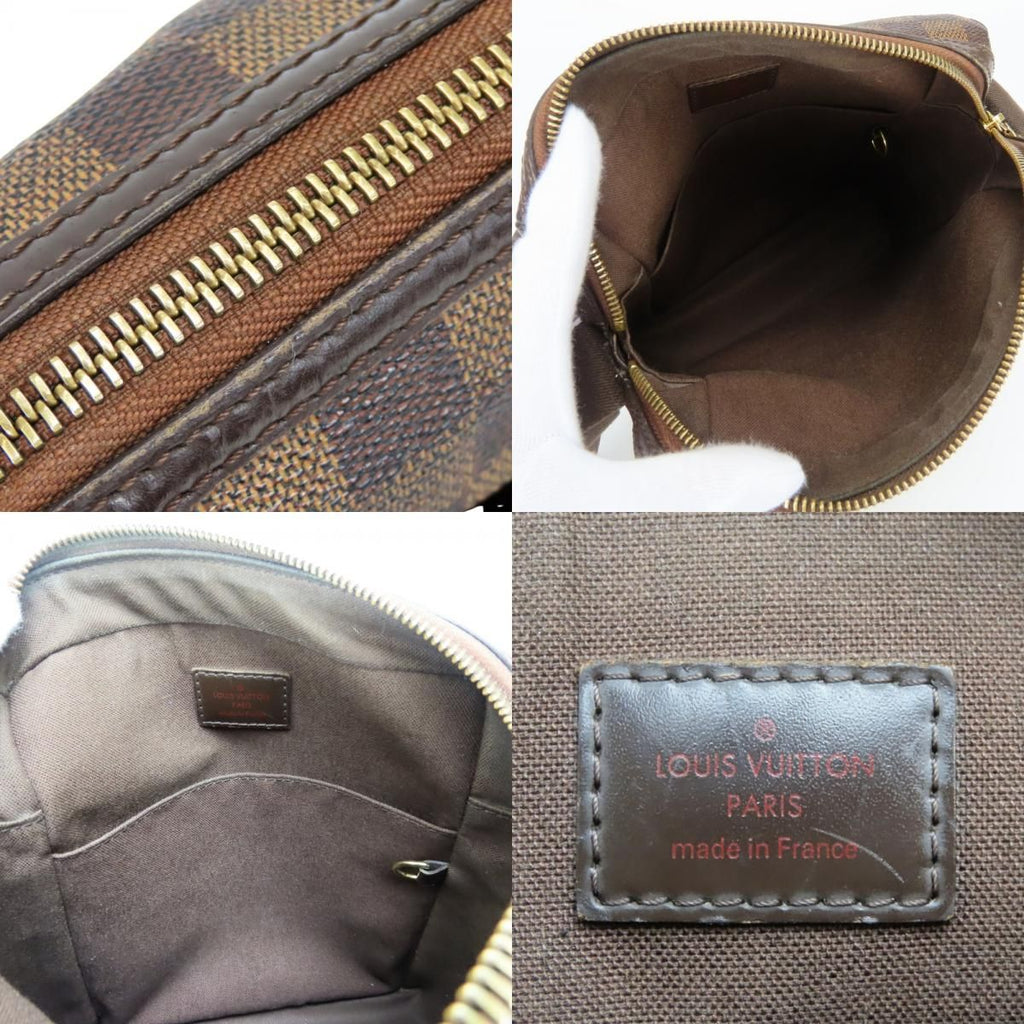 Louis Vuitton Shoulder Bag Trotteur Boble Damier Leather Ebene Brown — view 7