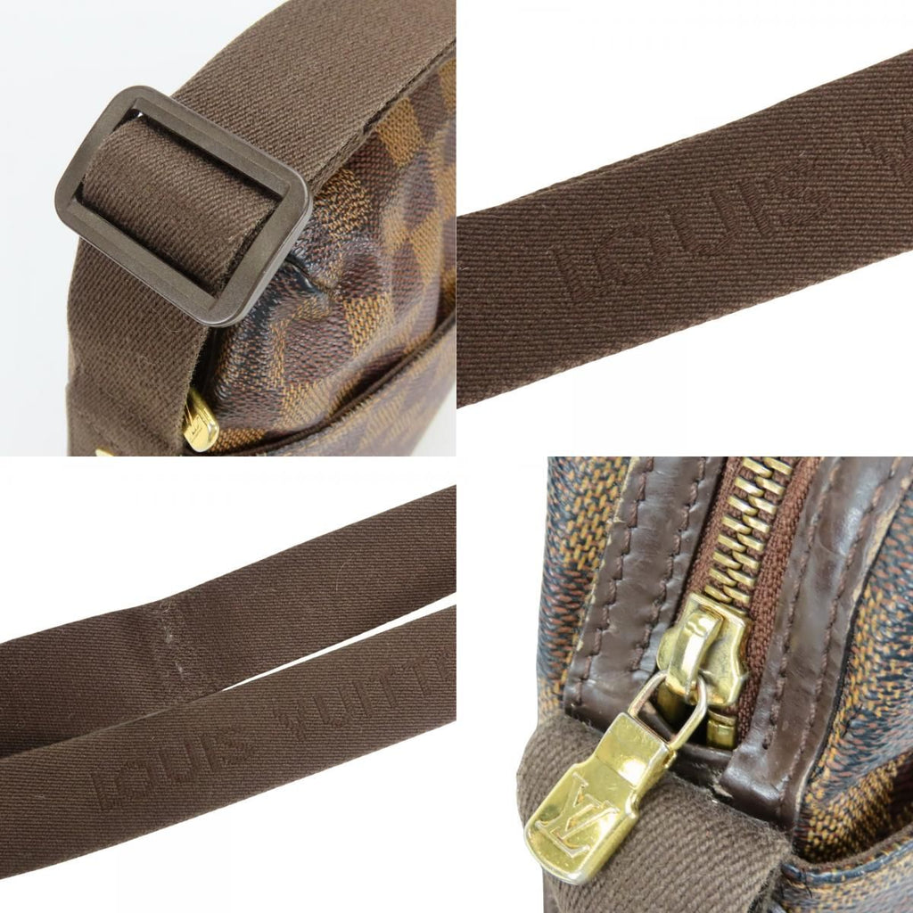 Louis Vuitton Shoulder Bag Trotteur Boble Damier Leather Ebene Brown — view 6