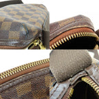 Louis Vuitton Shoulder Bag Trotteur Boble Damier Leather Ebene Brown — view 5