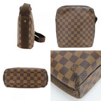 Louis Vuitton Shoulder Bag Trotteur Boble Damier Leather Ebene Brown — view 3