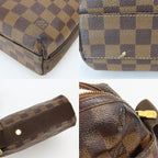 Louis Vuitton Shoulder Bag Trotteur Boble Damier Leather Ebene Brown — view 4