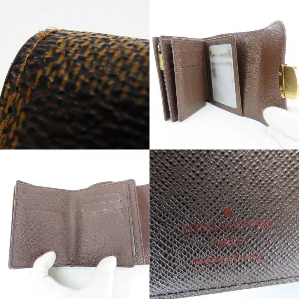 Louis Vuitton Trifold Wallet Portefeuille Joy Damier Ebene Brown — view 5