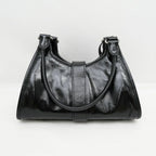 Prada Small Leather Tote Black Hand Silver — view 2