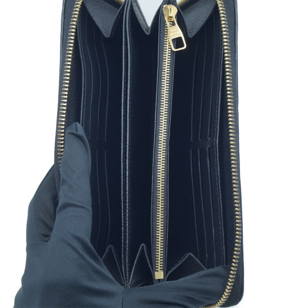 Louis Vuitton Zippy Long Wallet Black Noir Gold — view 4