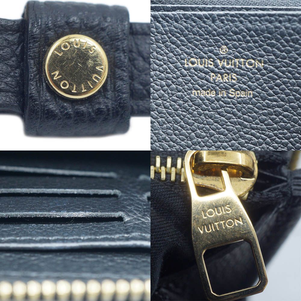 Louis Vuitton Zippy Long Wallet Black Noir Gold — view 8