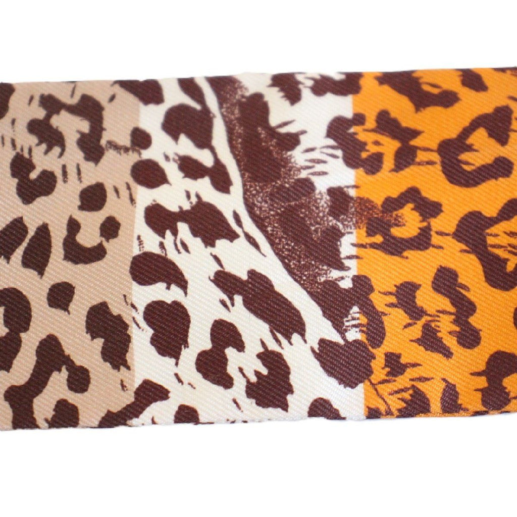 Hermes Twilly Jungle Love Rainbow Silk Brown Scarf — view 7