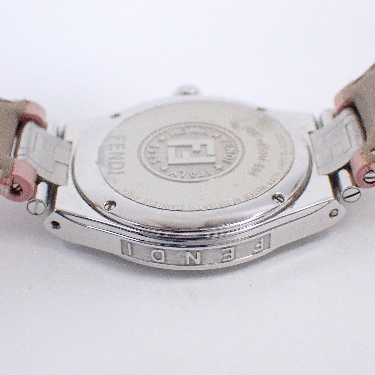 Fendi High Speed Quartz Watch Pink Shell Dial Leather — view 8