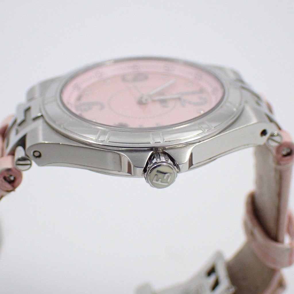 Fendi High Speed Quartz Watch Pink Shell Dial Leather — view 7
