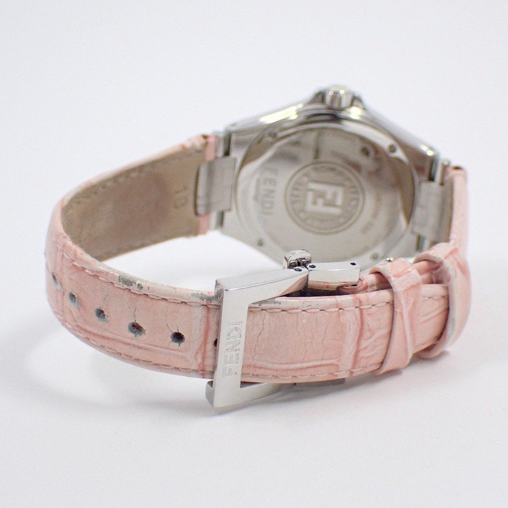 Fendi High Speed Quartz Watch Pink Shell Dial Leather — view 3