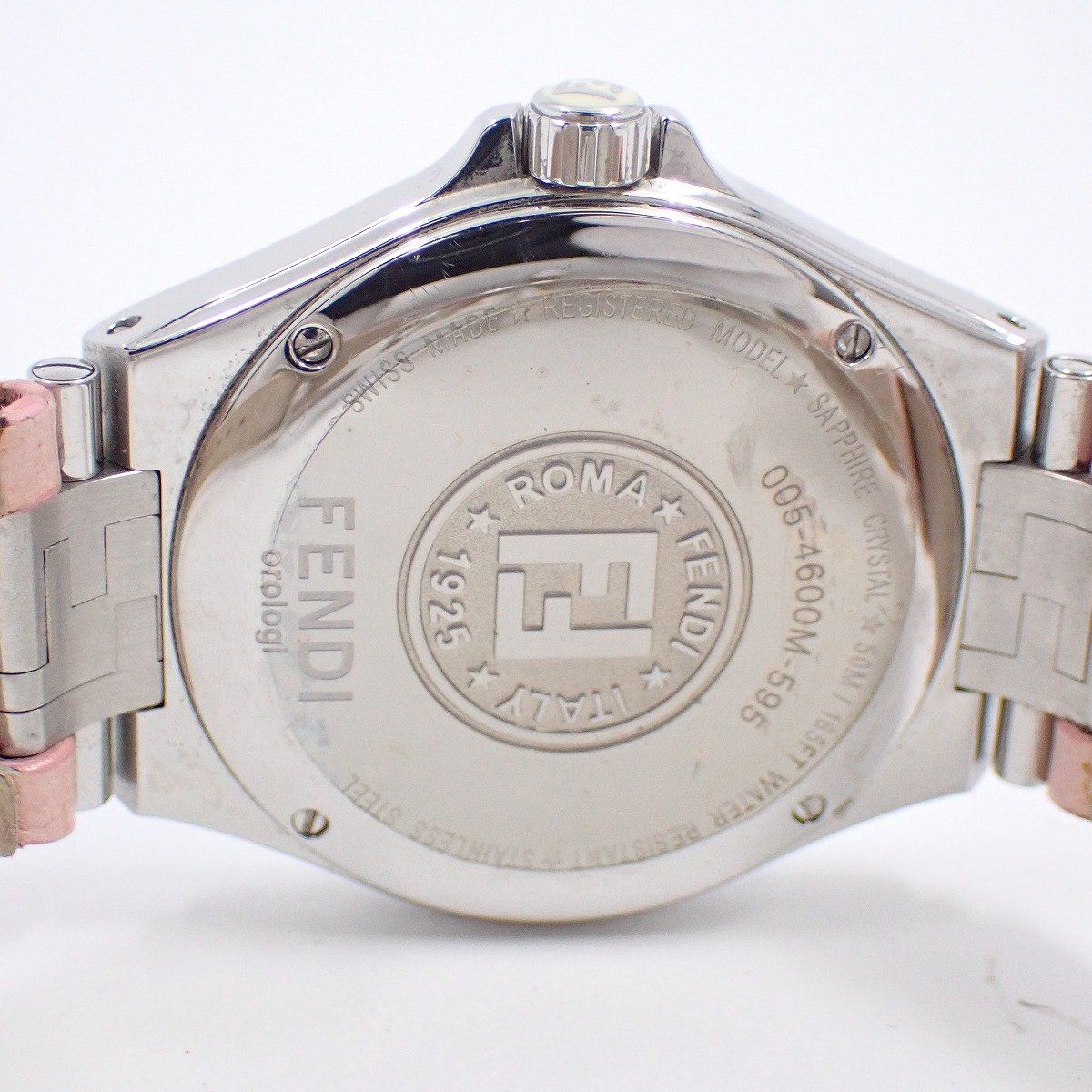 Fendi High Speed Quartz Watch Pink Shell Dial Leather — view 9