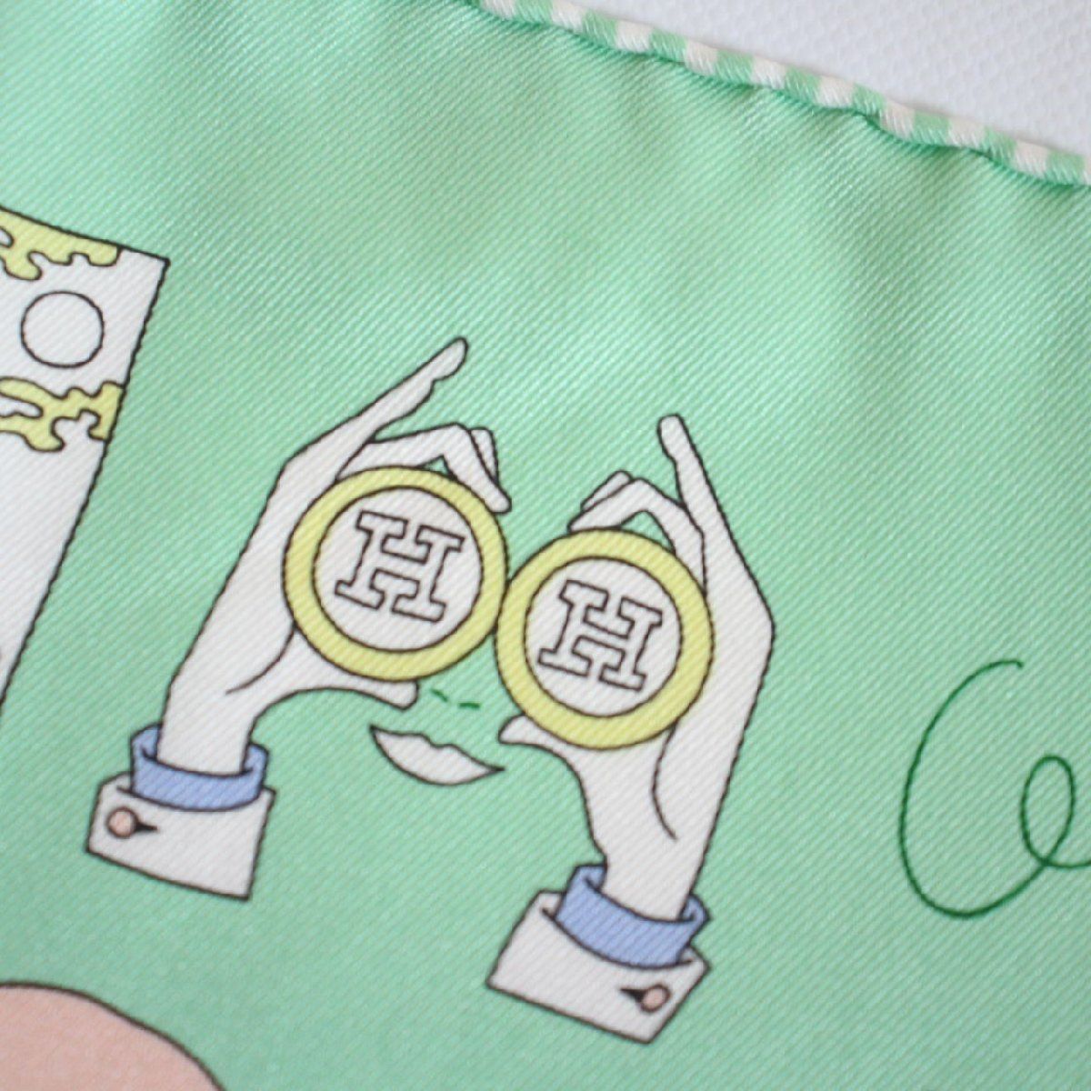 Hermes Carre 70 Scarf Libre Silk Green — view 6