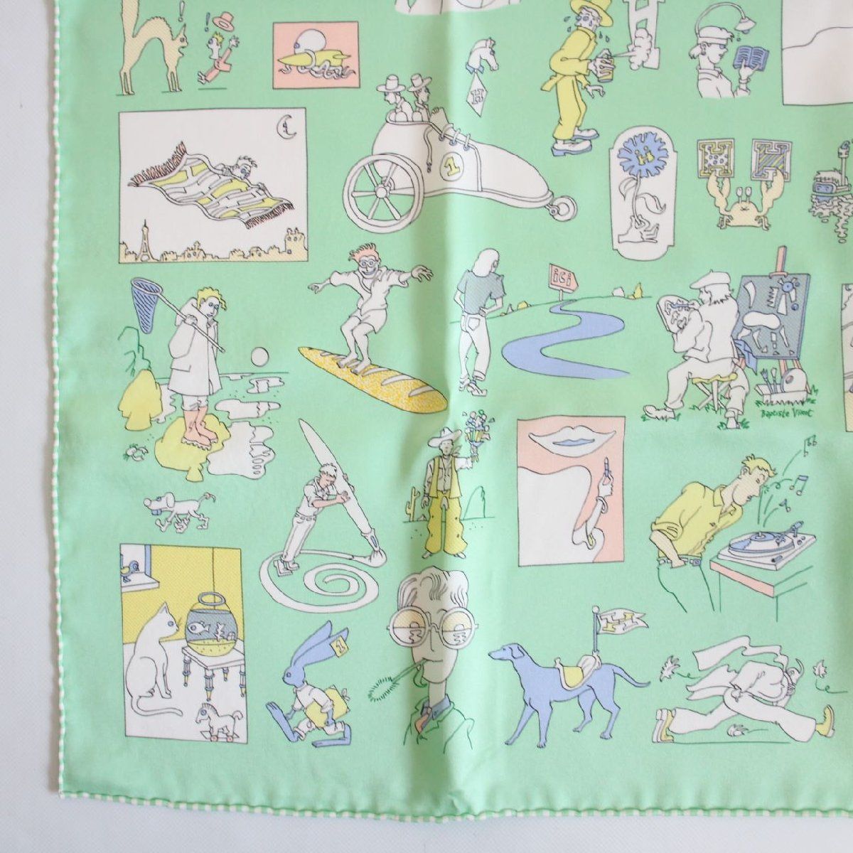 Hermes Carre 70 Scarf Libre Silk Green — view 4