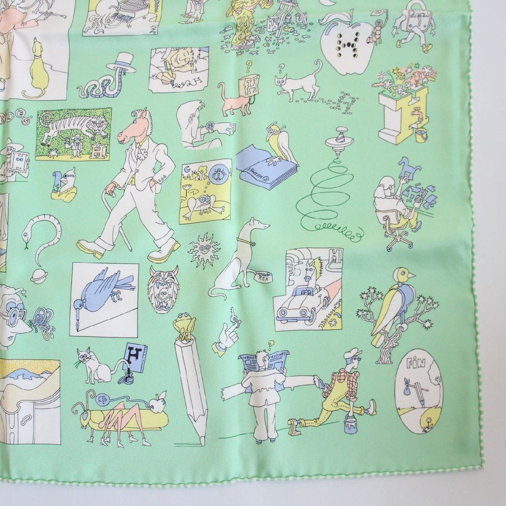 Hermes Carre 70 Scarf Libre Silk Green — view 5