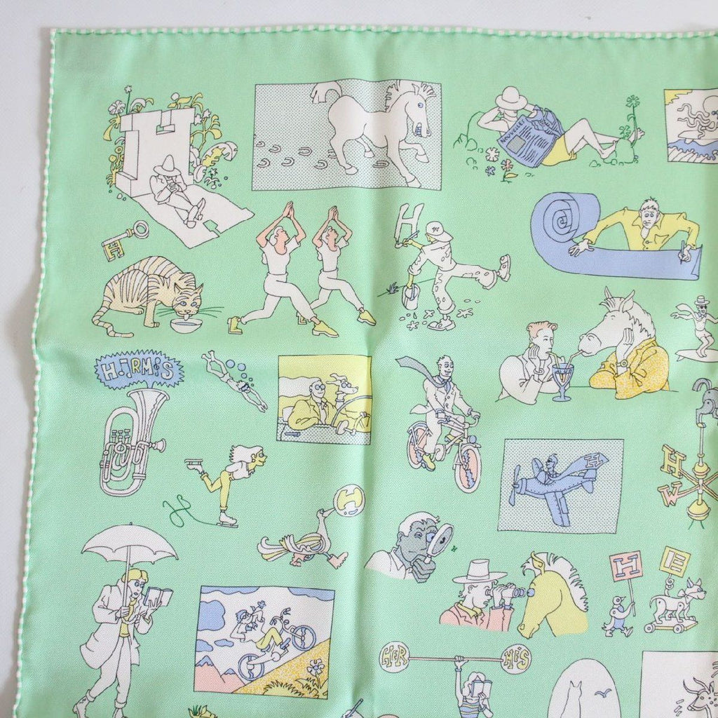 Hermes Carre 70 Scarf Libre Silk Green — view 2