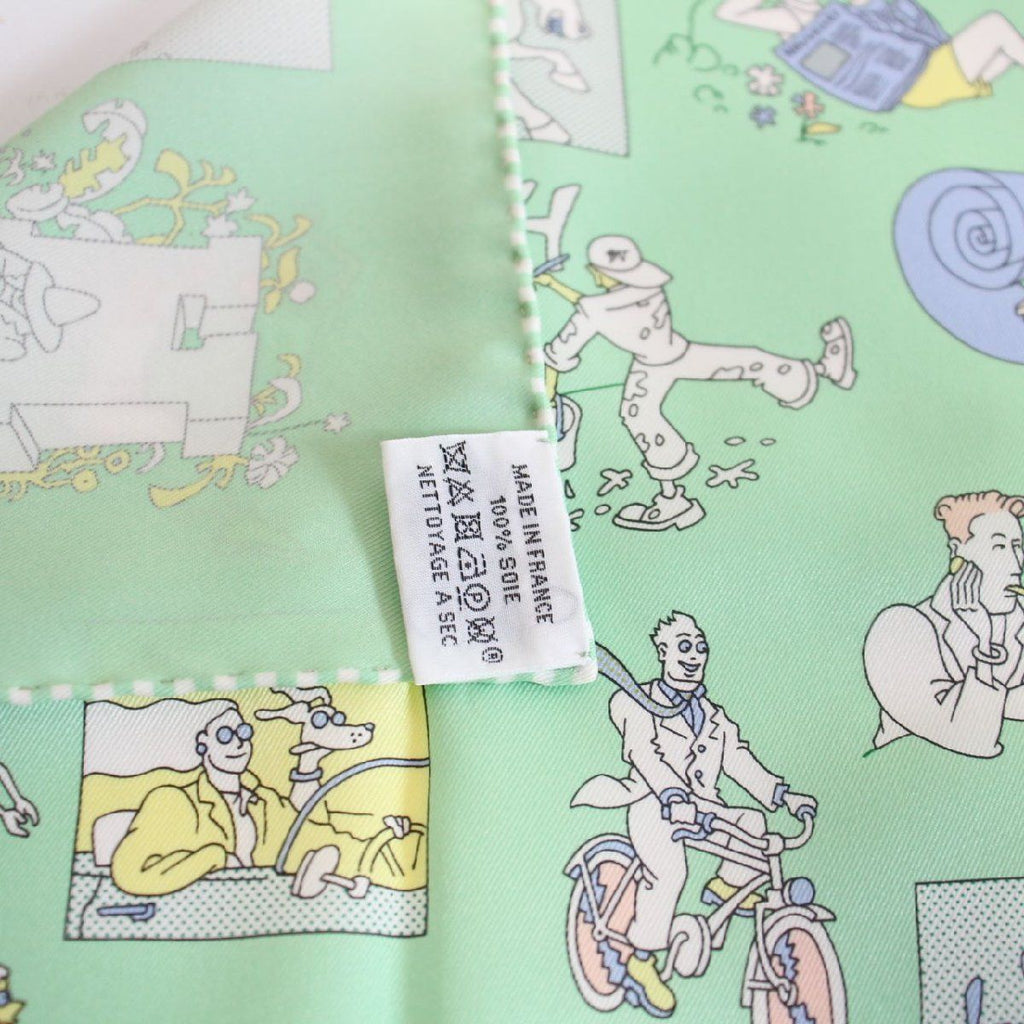 Hermes Carre 70 Scarf Libre Silk Green — view 9