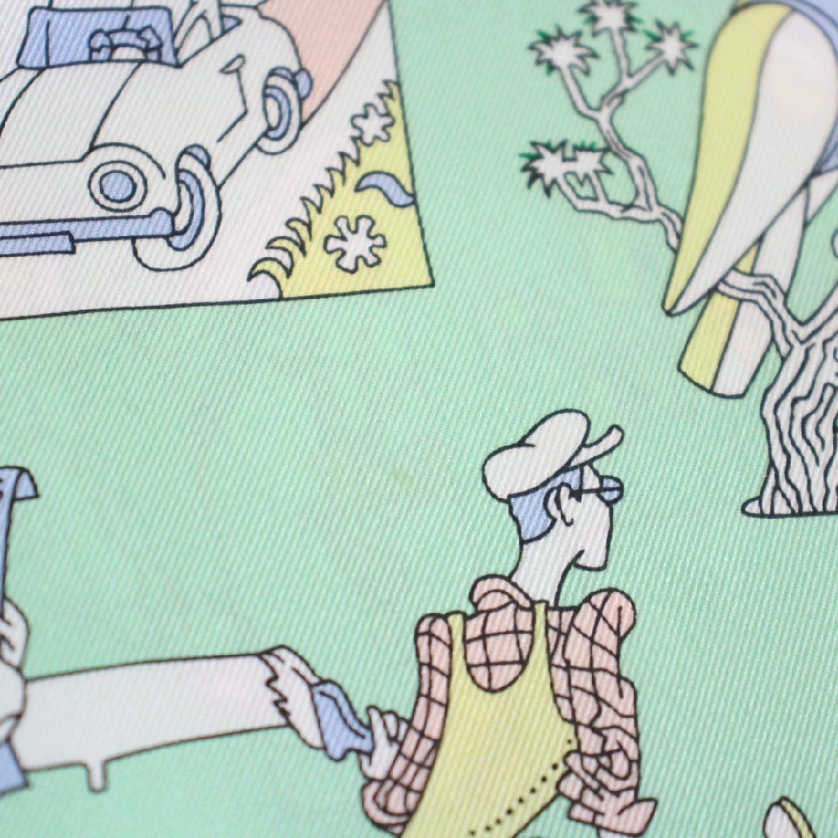 Hermes Carre 70 Scarf Libre Silk Green — view 8