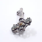 Chanel Key Motif Brooch Silver Color Rice Stone — view 2