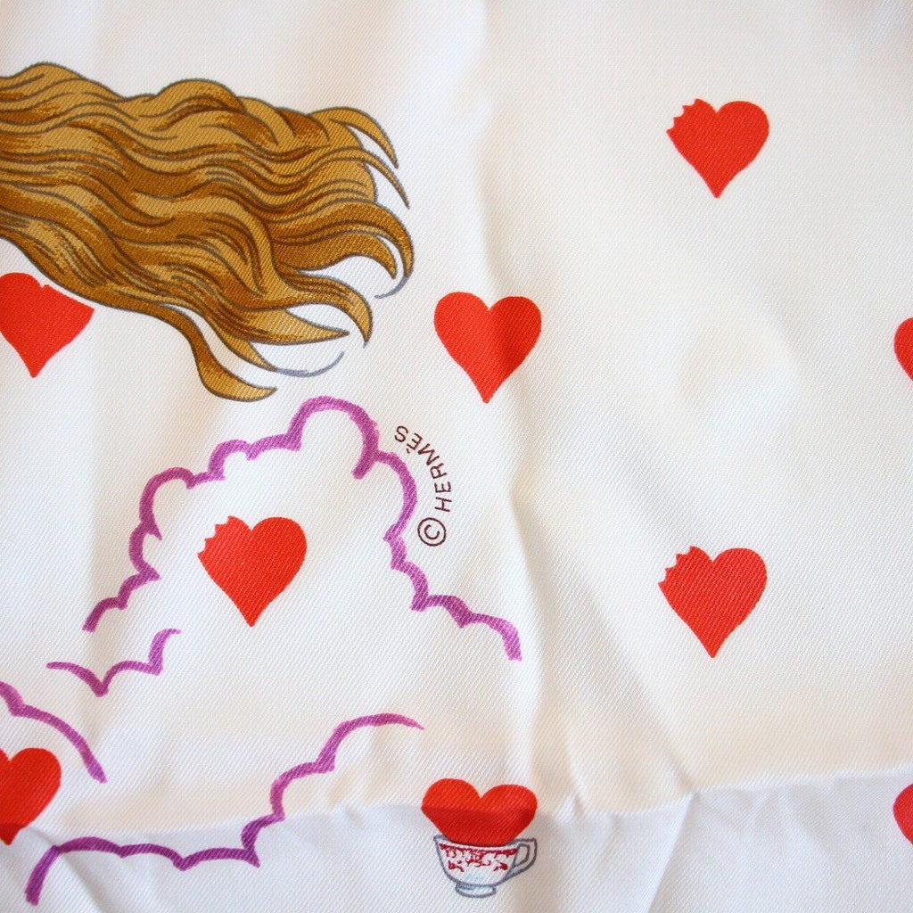 Hermes Carre 70 Scarf Tea Time Silk White — view 7