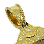 Chanel CC Logo Pendant Top Gold Vintage with Metallic Stones — view 4