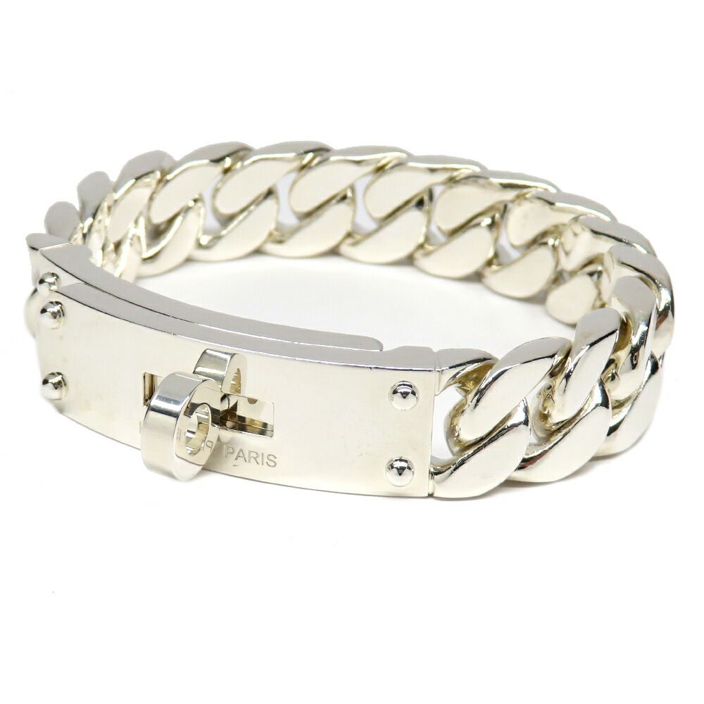 Hermes Kelly Gourmet GM Bracelet SH Manufactured in Silver — view 2