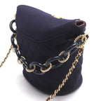Chanel Paris Hamburg Chain Shoulder Bag Navy — view 2