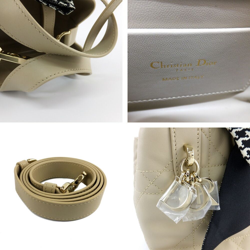 Dior Toujour Vertical Nano Powder Beige Macro Cannage Shoulder Bag — view 7