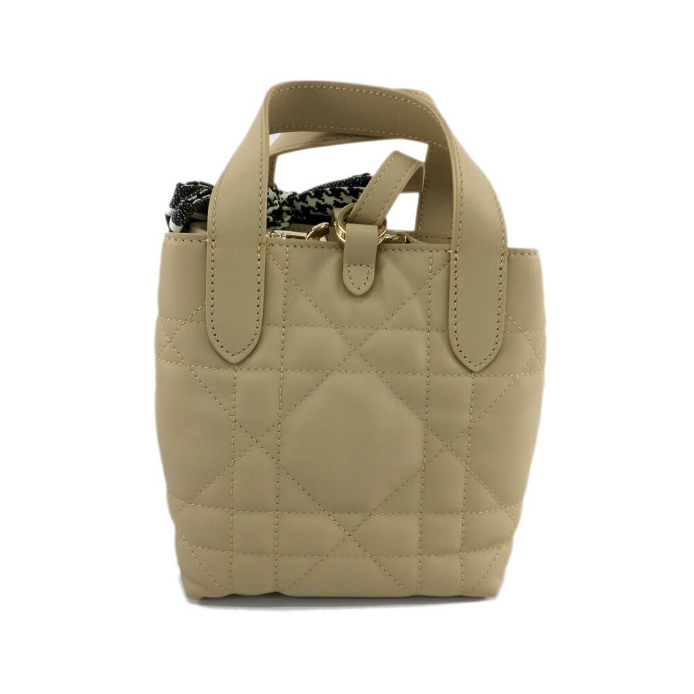 Dior Toujour Vertical Nano Powder Beige Macro Cannage Shoulder Bag — view 2