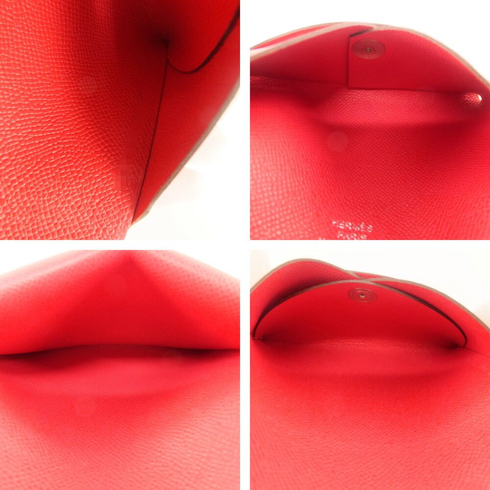 Hermes Calvi Duo Red Card Case Coin Silver Ed — view 7