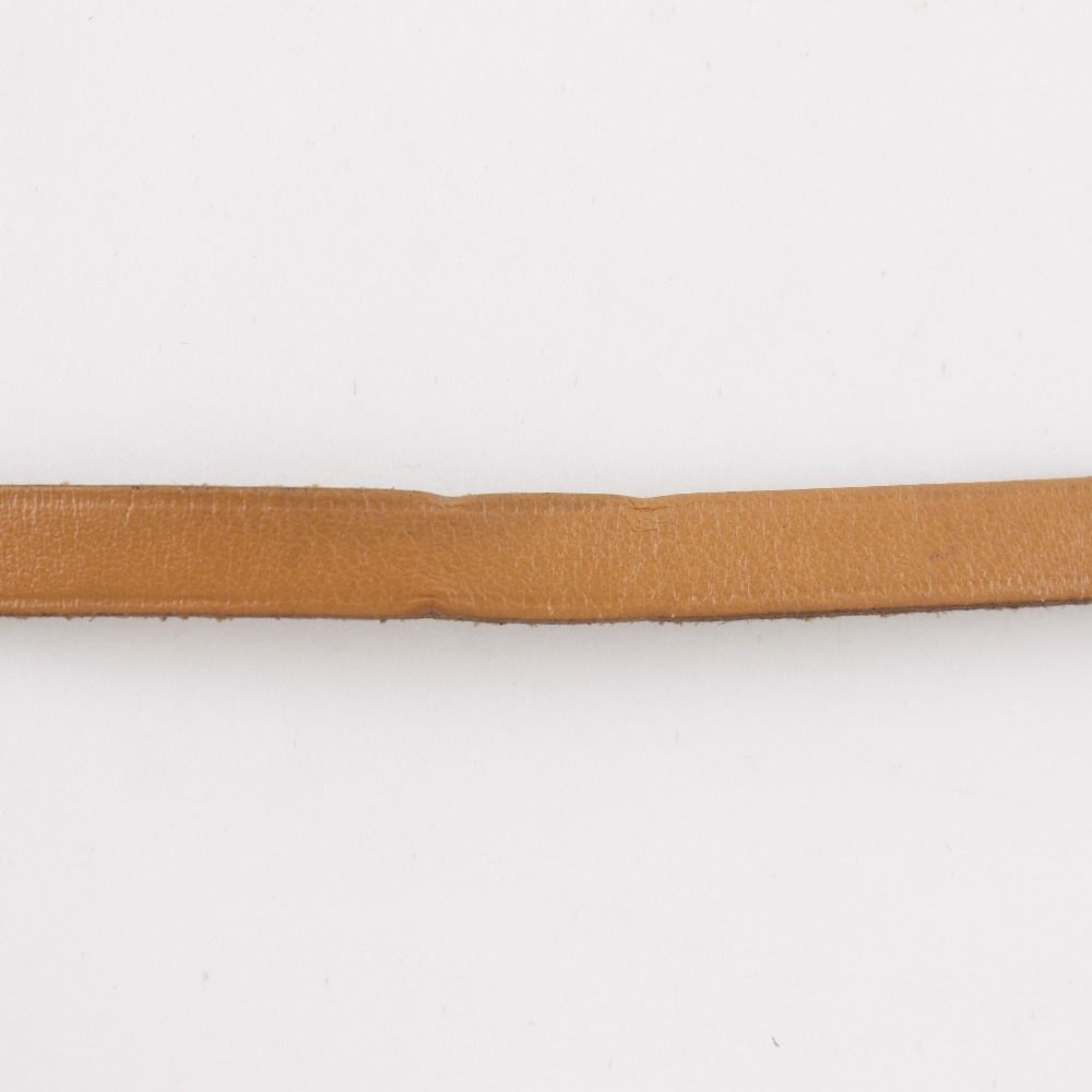 Hermes Choker Leather Brown Silver Bracelet — view 9