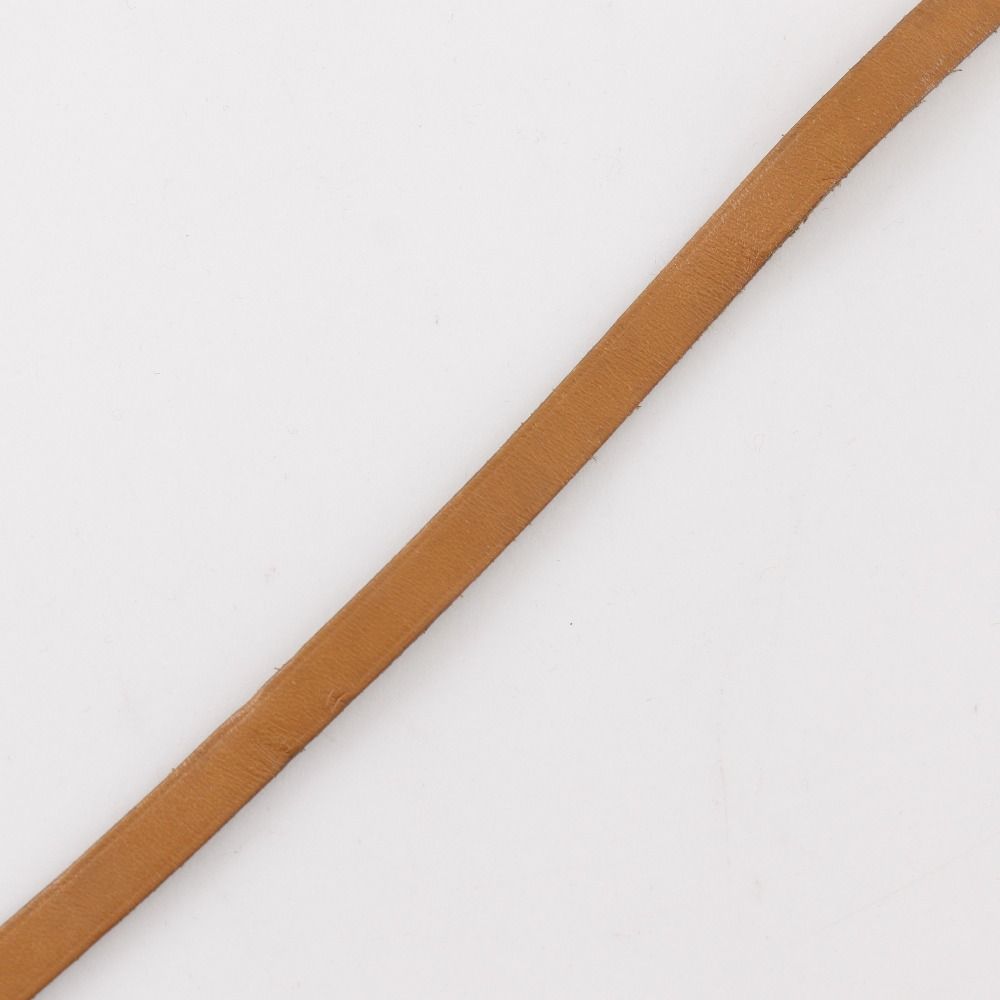 Hermes Choker Leather Brown Silver Bracelet — view 4