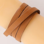 Hermes Choker Leather Brown Silver Bracelet — view 3