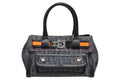 Dior Flight Line Trotter Handbag Denim Leather Navy Black Silver