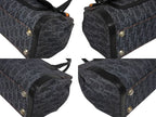 Dior Flight Line Trotter Handbag Denim Leather Navy Black Silver — view 7