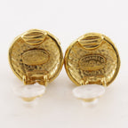 Chanel CC Logo Vintage Gold Plated Earrings — view 4