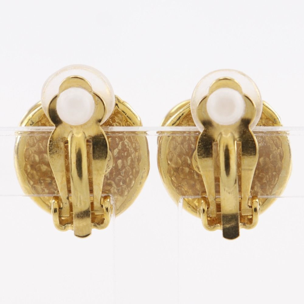 Chanel CC Logo Vintage Gold Plated Earrings — view 3