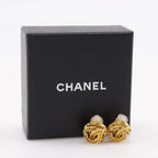 Chanel CC Logo Vintage Gold Plated Earrings — view 6