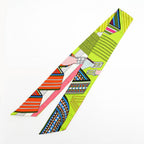 Hermes Twilly Belt Pattern Green Multicolor Silk Scarf — view 2