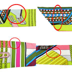 Hermes Twilly Belt Pattern Green Multicolor Silk Scarf — view 7